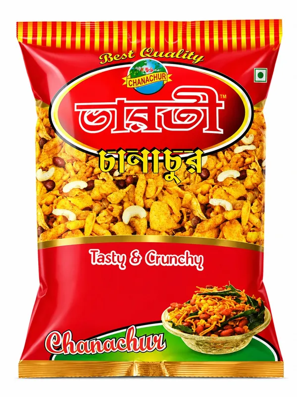 BHARATI Special Papri Chanachur 500g – Garam Masala | Light Hot Crispy Namkeen